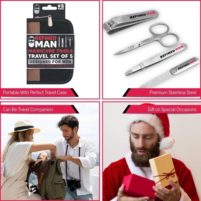 BLKSMITH Refined Man Manicure and Pedicure Kit Set of 5