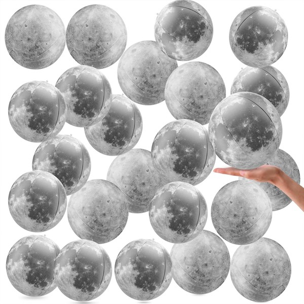 Shappy 20 Packs Inflatable Moon and Inflatable Ball Bulk, Gray