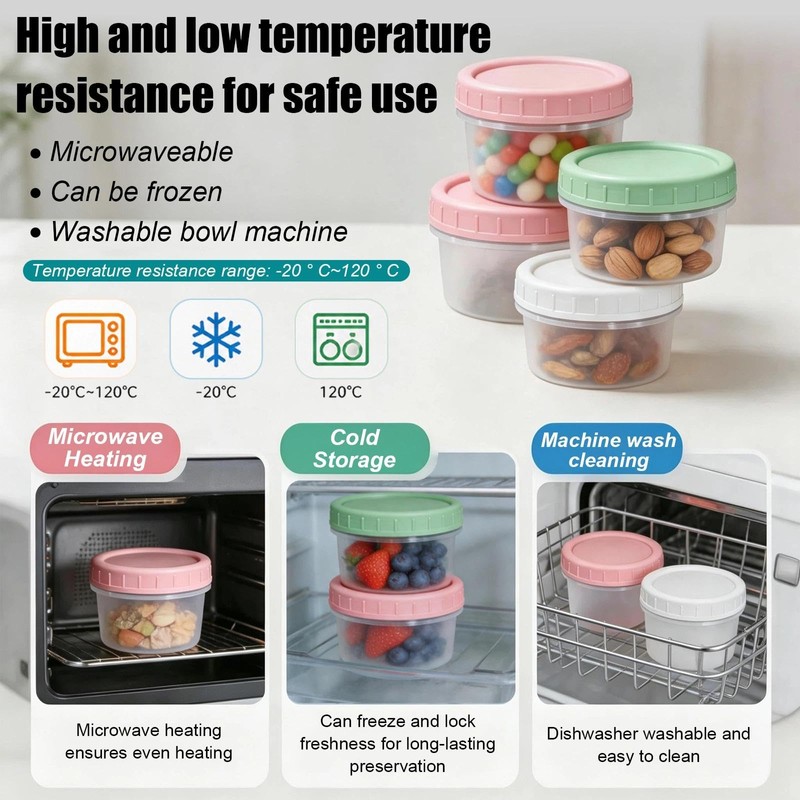 Delphinus 20 Pack Small Food Storage Containers With Twist Top