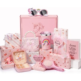 Unicorn Gifts for Girls, Birthday Valentines Gifts for Kids with 8 Positive Affirmation Cards & Empowering Challenges, Girls Toys Age 6-8, Unicorn Toys for 3 4 5 6 7 8 9 10+ Years Old Tween Teen Girl