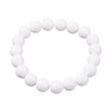 Hemasa White Colour Malaysian Jade Beads Stretch Bracelet for Girls/Woman