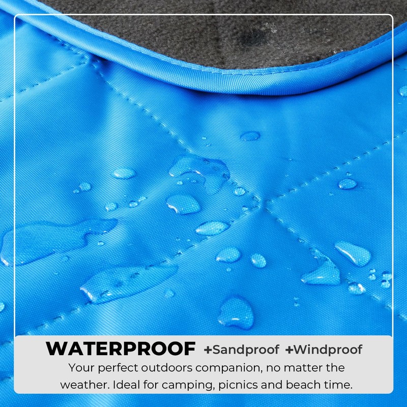 BRAWNTIDE Large Outdoor Waterproof Blanket - Quilted, Extra Thick Fleece,