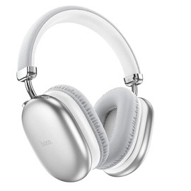 Wireless Bluetooth Headphones Noise Cancelling, Over-Ear Hi-Fi Stereo Headset with Deep Bass, Soft Earpads, Lightweight Design, Up to 90H Playtime, Wireless Headphones for Phone PC Travel (silver)