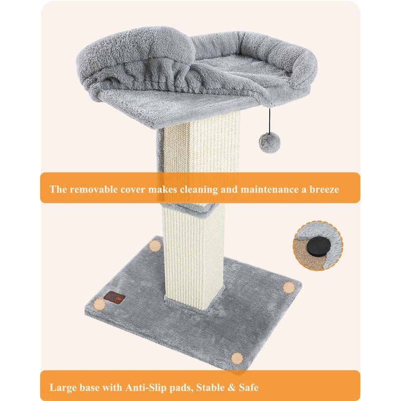 Karolpar 32" Cat Scratching Post for Indoor Cats, Sisal Cat