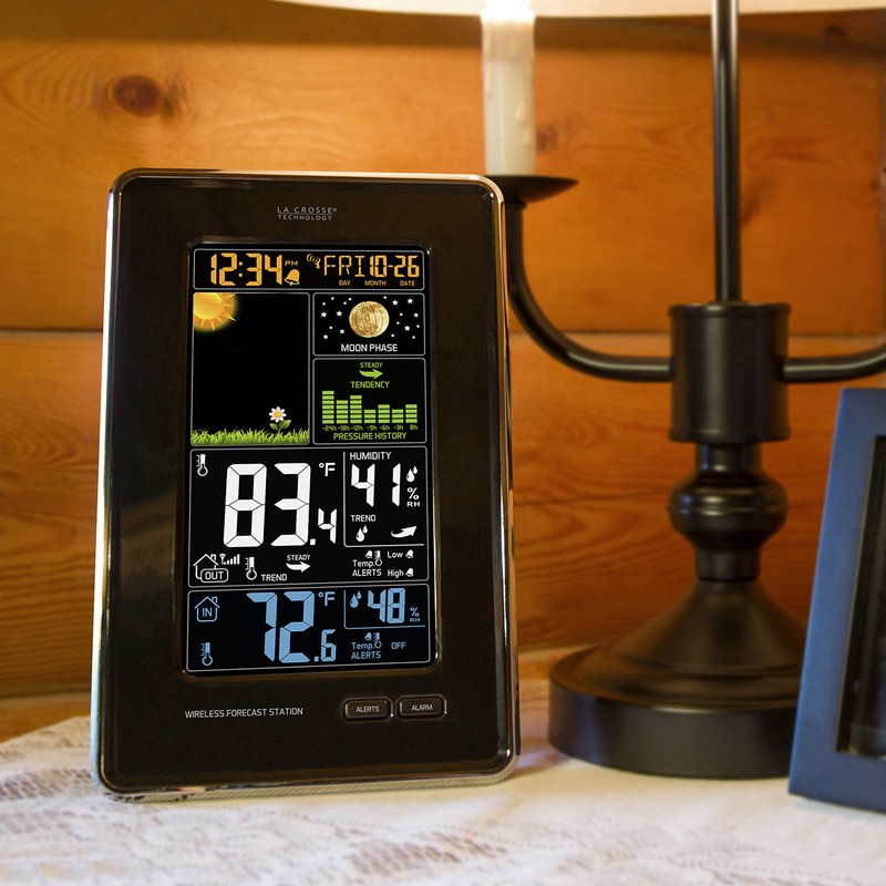 La Crosse Technology 308-1425B-INT Vertical Wireless Color Weather Station with