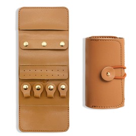 AffeGifts Travel Jewellery Organiser Roll Bag, Portable Travel Jewellery Pouch Foldable Jewelry Organizer Bag Pu Leather Jewellery Rolls for Travelling Rings Earrings Necklaces Storage