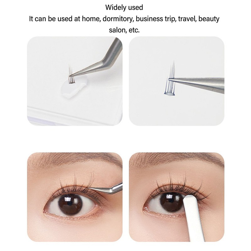4pcs Eyelash Tweezers Set Stainless Steel False Eyelash Extension Tweezers