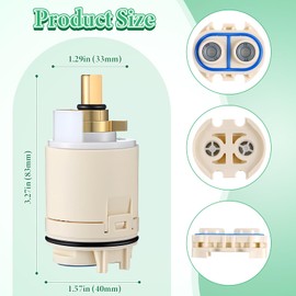 Enhon Single Function Pressure Balance Cartridge Replacement for RP70538/ RP73625, Shower Cartridge Compatible with Peerless and Delta Single Handle Tub and Shower Faucet (Check Valve Included)