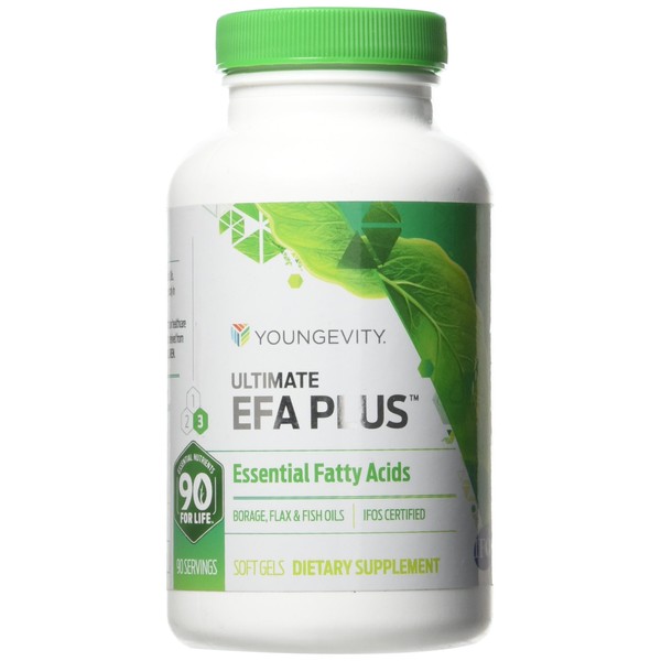 90 Softgels Ultimate EFA Plus Youngevity Fish Oil (Ships Worldwide)