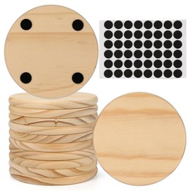 newsbirds 12 Pack Unfinished Wood Coasters, 4 Inch Round Blank Wooden Coasters Crafts Coasters for DIY Architectural Models Drawing Painting Wood Engraving Laser Scroll Sawing