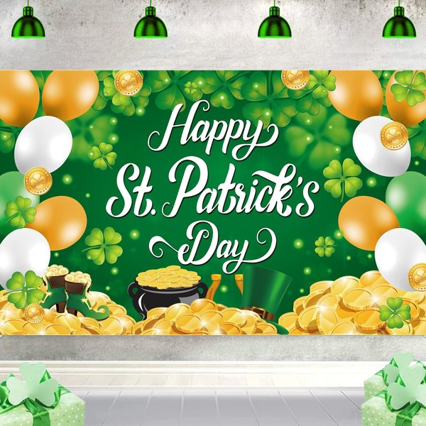 Ansoufien St. Patrick's Day Decorations Banner Happy St Patricks Day