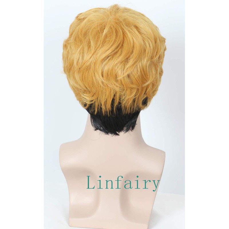 Linfairy Curly Wig, Heat Resistant Wig, Wig, Costume, Disguise Wig,