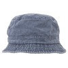 MG Washed Bucket Cap Hat (Navy, Small/Medium)