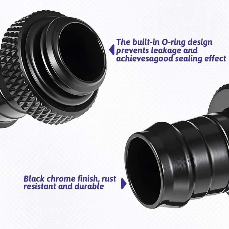 4 Pack G1/4" to 3/8" Barb Fitting for Soft Tube,