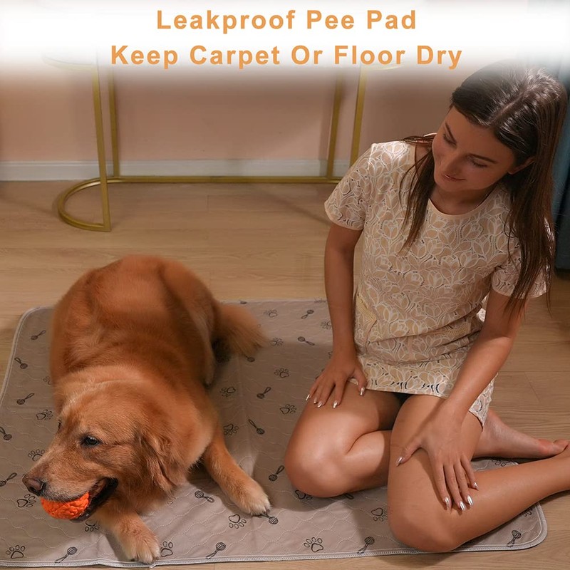 Peepeego 2Pack 36x36 Dog Pads Washable and Free Dog Comb,