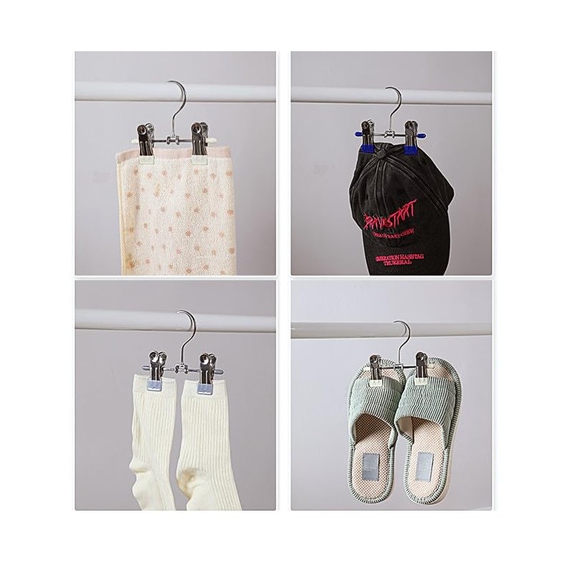 Skroad 10 Pack Boot Hangers with 2 Clips, Small Pant