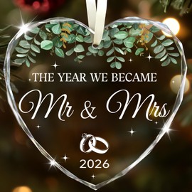 Wedding Gifts for Couples 2026, Mr and Mrs Gift Bridal Shower Gifts His and Hers Wedding Gift Just Married Decorations for Bride, Newlywed Couple Just Married Wedding Registry Search By Name Ornaments