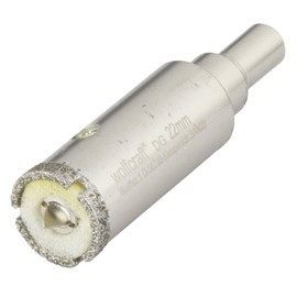 Wolfcraft 5922000 Diamond Ceramic Hole Saw accessory with 10 mm Shank and 22 mm Ø Sponge Included