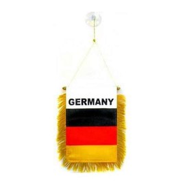 AZ FLAG - Wimpel Deutschland - 15x10 cm - Deutsche Mini Flagge 10 x 15 cm - Auto Pennant Spezielle Auto
