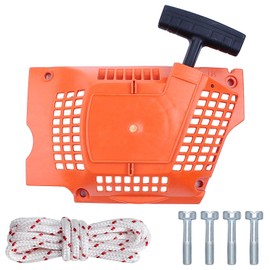 Hyceker 537104702 Recoil Pull Starter Assembly For Husqvarna 340 345 346XP 350 351 353 Chainsaw Recoil Rewind Pull Start Assy with Rope & Screws 503217321 Husky 345 346 350 353 Saw Replacement Parts