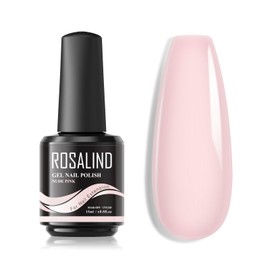 ROSALIND Builder Pink Gel 0.51 oz 7-in-1 Self Leveling Hard Gel (Bottle Type), Nail Extension, Nail Reinforcement, Arch Shaping, Hardening, Long Lasting UV Compatible
