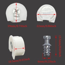 NGe 50Pcs Shelf Support Holder Pin Peg with Screws U Shape Furniture Cabinet Shelf Support Pin White Thickened Three-in-One Plate Support(305)