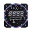 DIY Light Control Rotation LED Electronic Temperature Clock Suite W/Case