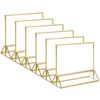 HIIMIEI Acrylic Gold Frames Sign Holders 6x4,Horizontal Double Sided Table