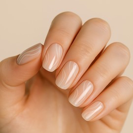 Boozyshop Press On French Nails Waves
