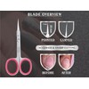 Cuticle Scissors Extra Fine Curved, Super Slim Small Scissors with