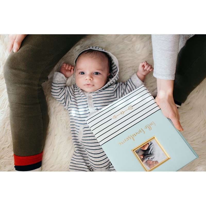 Pearhead Hello Handsome, First 5 Years Baby Memory Book with