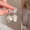 JADZBJR ピアス レディース 揺れる/タッセル 肌に優しい素材/優しい シェル 花びら ヒトデ デザイン ジルコン