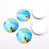 Julie Wang 24PCS 25MM Colorful Marbled Pattern Glass Cabochons Round