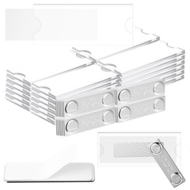 24 Pieces Magnetic Name Tags Kit Acrylic Name Badge Holders Clear Label Holders with Blank Printable Paper Inserts Magnets Custom Identity for Office