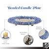 Blue Beaded Candle Stand - Set of 3