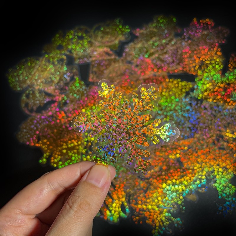 Holographic Christmas Transparent Animal Colorful Stickers(200 pcs)