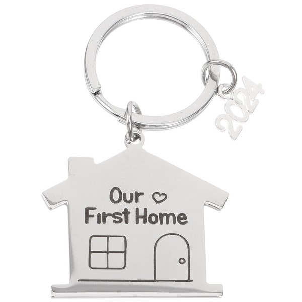 Our First Home Keychain 2024 Housewarming New Home House Keyrings