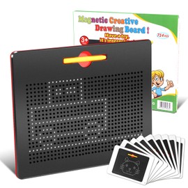 Tablero de Dibujo Magnético Grande 714 Perlas, Tablero de Escritura Reutilizable Borrable, Juguete Educativo para Preescolar, Juguetes Educativos Montessori para Niños y Niñas de 3 4 5 6 7 8 Años