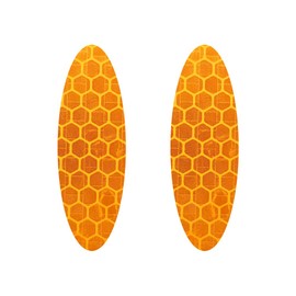 Quattroerre 5567 Pack of 2 Oval Diamond Flat Stickers Orange