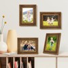 Zygyw 1 Pack 5x7 Natural Brown Picture Frame with Real
