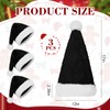 Geyoga 3 Pcs Christmas Santa Hat Unisex Santa Claus Hat