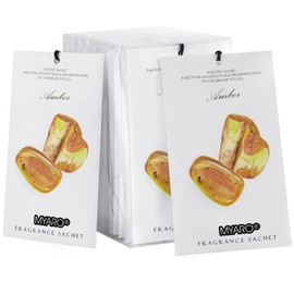 MYARO 12 Packs Amber Scented Sachets, Long-Lasting Potpourri Bags, Closet Deodorizer Room Air fresheners for Drawers and Closets, Home Fragrance Sachet for Lover