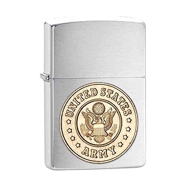 Personalized U.S. Army Crest - Street Chrome Lighter - Free Laser Engraving