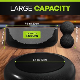 Umien™ Granite Mortar and Pestle Set - 100% Granite - 3.5-Cups - 8-Inch – Avocado Tool Included – Natural Stone Molcajete for Spices, Pestos, & Guacamole (Black) - Stone Grinder - Guacamole