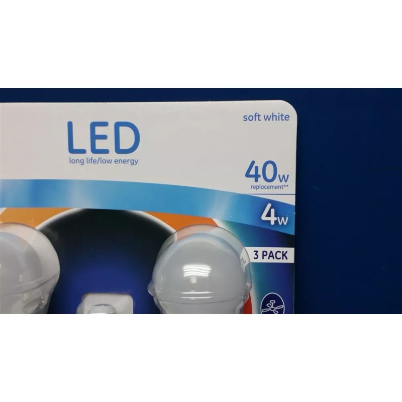GE LED Light Bulb 3-Pack A15 Ceiling Fan Dimmable 40W