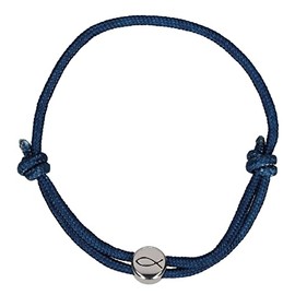 Butzon & Bercker Textile Bracelet for First Communion, Confirmation or Confirmation with Angel or Fish Pendant in Rose Gold in Gift Box, Length 24 cm (Fully Adjustable) (Blue), Textile