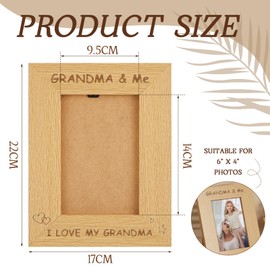 Zonon 6 x 4 Inch I Love My Grandma Photo Frame Love Grandma Gifts Grandma and Me Photo Picture Frame Gift for Christmas Mother's Day Birthday Gift Supplies
