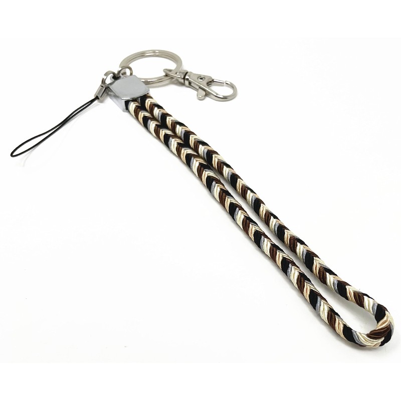 Braided Silk Wristlet Keychain for key, ID holder, Cell phone,