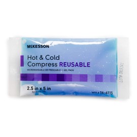 McKesson Hot & Cold Compresses, Reusable, Microwaveable or Freezable Gel Pack, 1 Count, 150 Packs, 150 Total