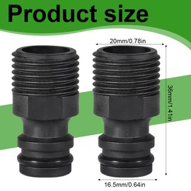 EIHI Pack of 4 Universal Tap Connector for Mixer Tap, Hose Adapter, Hose Coupling, Quick Coupling, Garden Hose, Tap Adapters Connection, gold